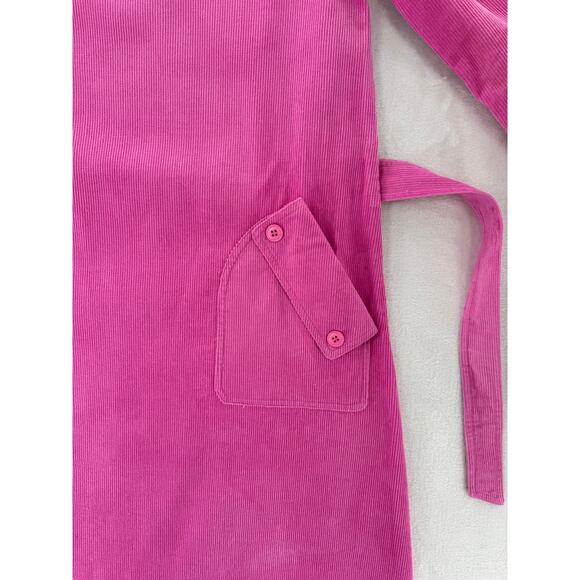 Antik Batik Anthropologie Pink Corduroy Dress A line Tie Waist 36 S M NWOT - Picture 7 of 11